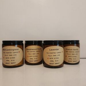 Brand New 4 pack of 8.1oz Natural Soy Wax Scented Candles